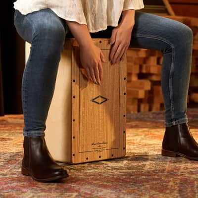 Meinl Artisan Edition AETLLE Tango Line Spanish Cajon, Light Eucalyptus Frontplate image 7