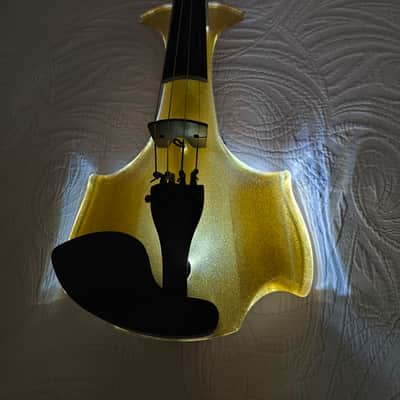 Aurora Gold 4 St Acrylic Electric Violin With LEDs 2019 - Gold image 5