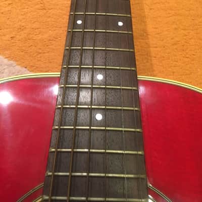 Fender Japan YC-25H Catalina Hanako early 1980s red acoustic Terada 1982-85 MIJ Made in Japan image 4