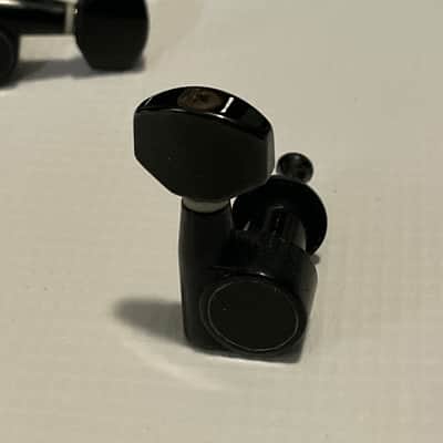 2000's Indonesian Era Ibanez RG & S Series Black Dual Pin Tuning Pegs Tuners 6 In LIne image 11