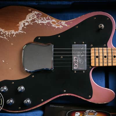 2025 Fender Custom Shop Ltd Tele Custom Heavy Relic Aged Twilight Sky image 3