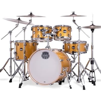 Mapex Mars Sunflower Sparkle Fusion Drums Shell Pack Birch 20x16_10x7_12x8_14x14_14x6.5  | NEW Authorized Dealer image 2