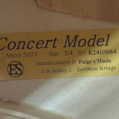 Eastman Strings. 3/4 Upright Bass. Concert Model.(Paige's)(2023)(Outfit) image 11
