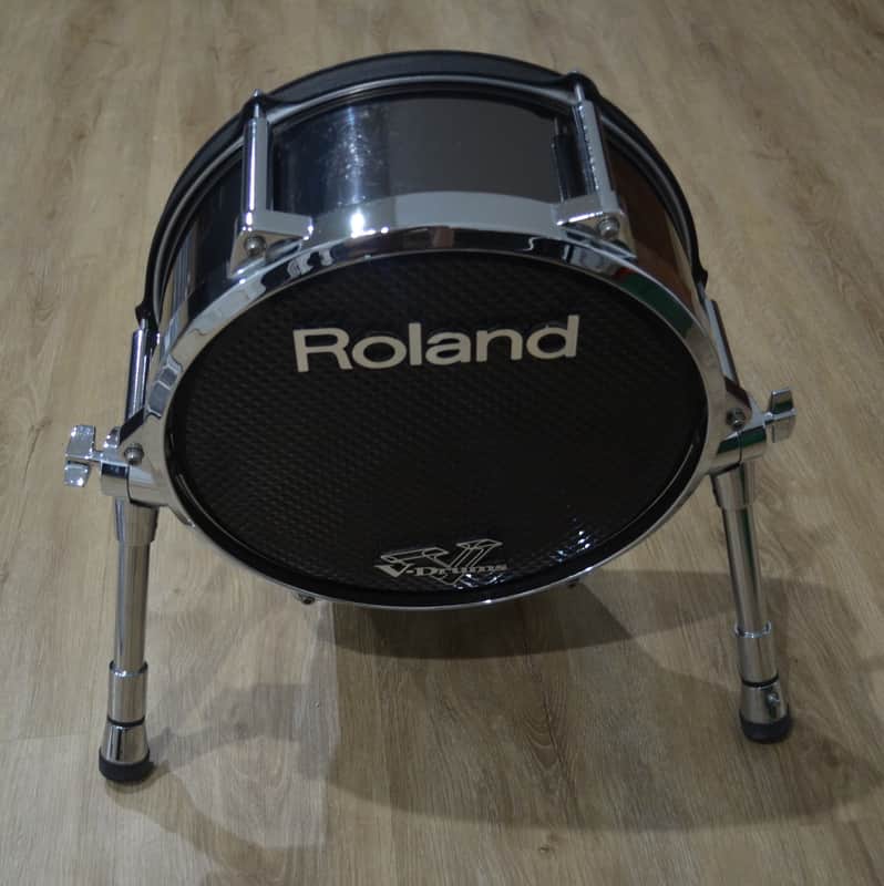 Roland KD-140 V-Kick Professional Bass Drum Trigger Pad Black Chrome image 1