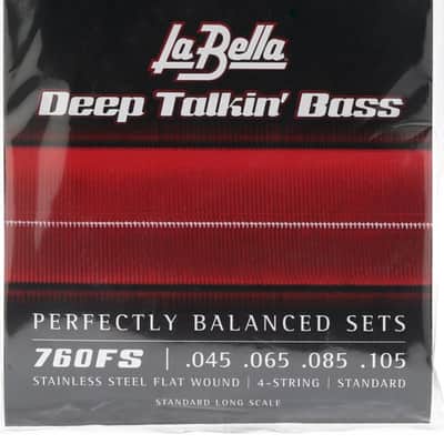 La Bella 760FS Deep Talkin' Bass Flatwound Bass Guitar Strings - .045-.105 Standard Long Scale image 2