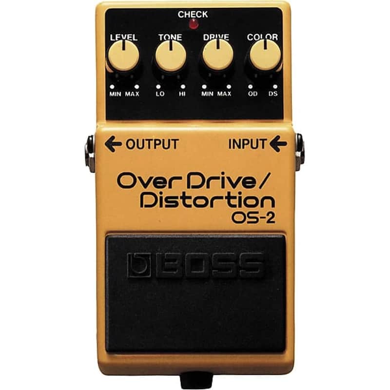 BOSS OS-2 Overdrive/Distortion Guitar Effects Pedal 2024 - Yellow image 1
