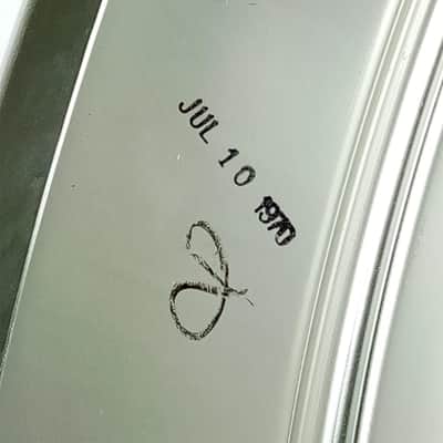 Ludwig July10-1970 5x14"Acrolite Snare Drum B/O Baked Aluminum Shell Vintage#404 image 8