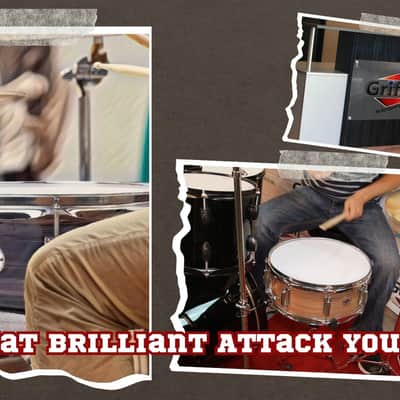 Griffin Snare Drum - 14" x 5 - 5" Poplar Wood Shell with Zebra PVC Glossy Finish Percussion Musical Instrument with Drummers Key image 6