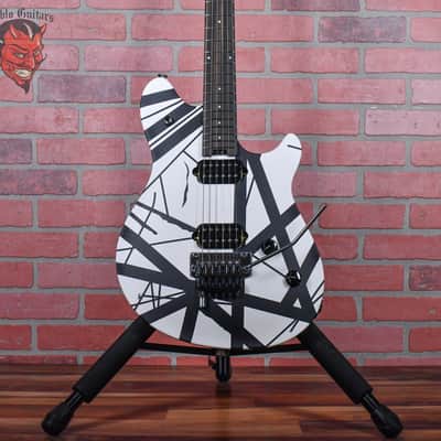 EVH Wolfgang Special Striped with Ebony Fretboard Satin White/Black Stripes 2024 w/EVH Gig Bag image 1