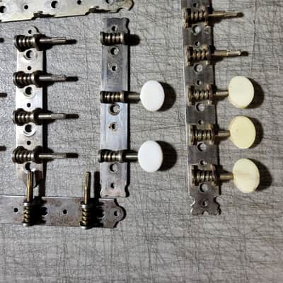 Vintage RARE 1960's Harmony Silvertone Kay Waverly Teisco Kluson 3x3 and 6 on a plate Guitar Tuners Luthier Parts image 4