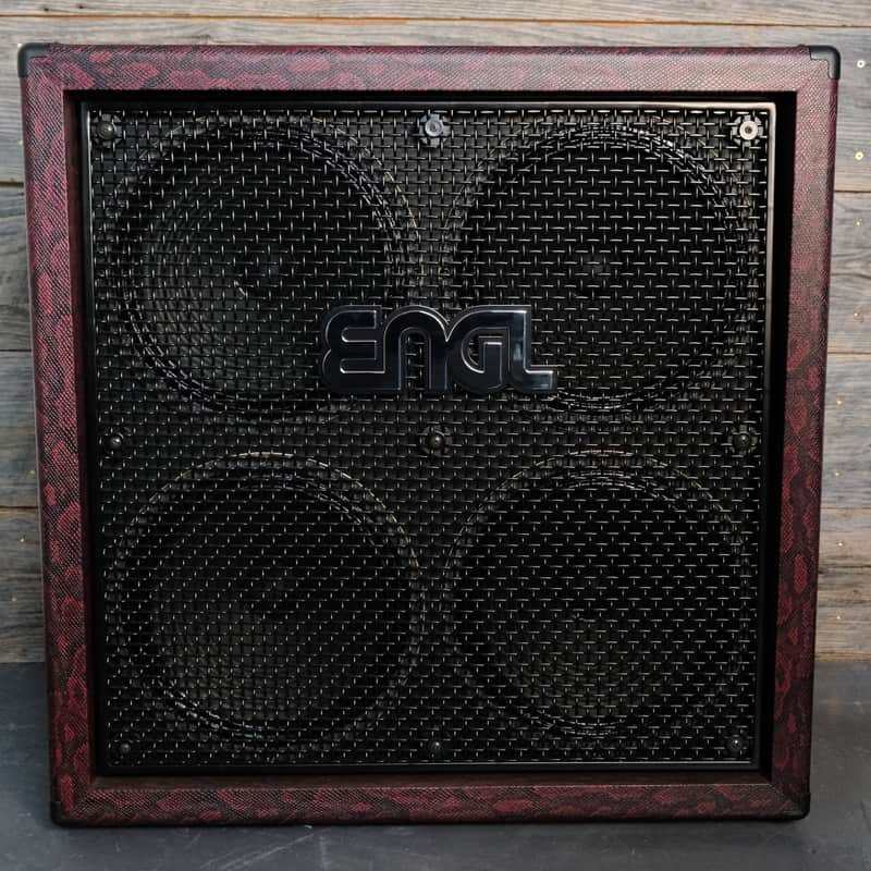 ENGL E412VGB Custom Shop Straight 4x12" Guitar Speaker Cabinet - Red Snakeskin - Open Box image 1