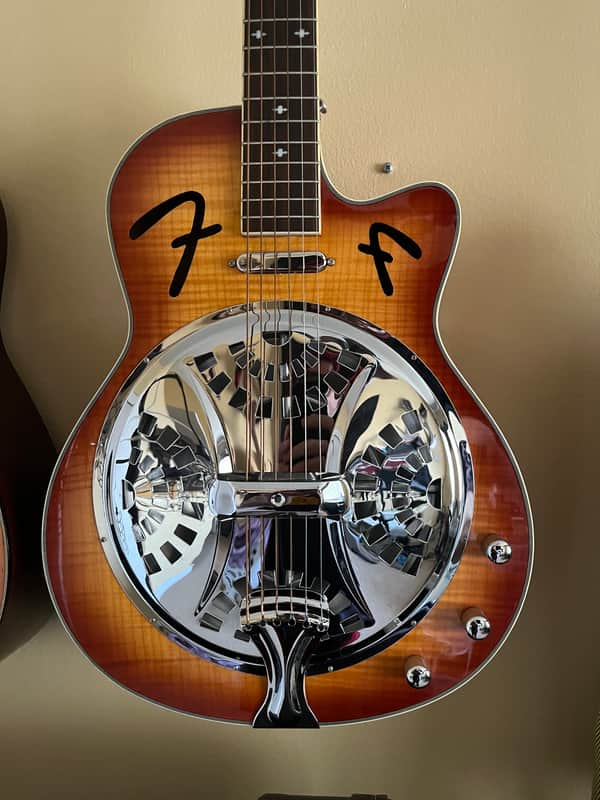 Fender FR-50CE Spruce/Mahogany Resonator 2010s - Sunburst image 1