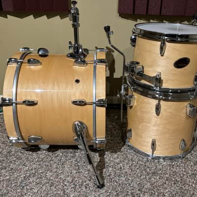 Sakae Almighty Maple Natural Gloss BeBop Drum Set 13, 14, 18" image 4