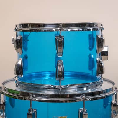 1970s Ludwig Big Beat Blue Vistalite Drum Set image 20