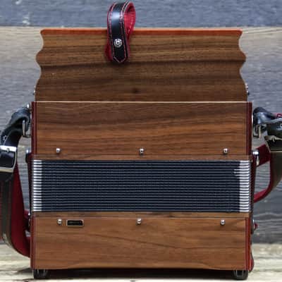 Dino Baffetti 85 LN Eight Bass Series 21-Button Walnut Diatonic Accordion w/Case image 3
