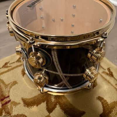 DW collectors series 10x8” tom in smoke glass contrails finish