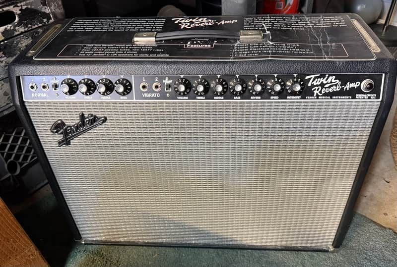 Fender '65 Twin Reverb Reissue 85-Watt 2x12" Guitar Combo 1991 - Present - Black image 1
