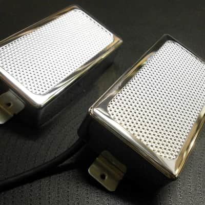 Q pickups Open chrome cover SILVER FOIL humbucker SET PAF Custom Shop Fits Gibson Epi Greco Ibanez image 3
