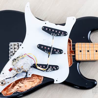 1986 Squier by Fender Bullet S3T (V2) Black w/ American Standard Pickups, E6-Serial Japan MIJ Fujigen image 17