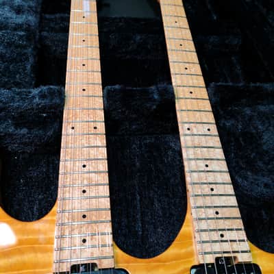 [SUMMER SALE] ESP Custom Order George Lynch Double Neck, Birdseye Maple, Natural Quilted Maple, Lawsuit Banana Headstock, MIJ Japan image 11