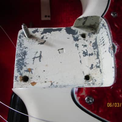Fender Mustang Guitar, 1964, White, Kluson Tuners, Stackpole Pots, Case image 12