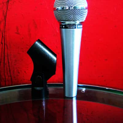 Vintage 1970's Shure PE588 dynamic cardioid microphone Hi Z Satin Chrome w accessories # 1 image 13
