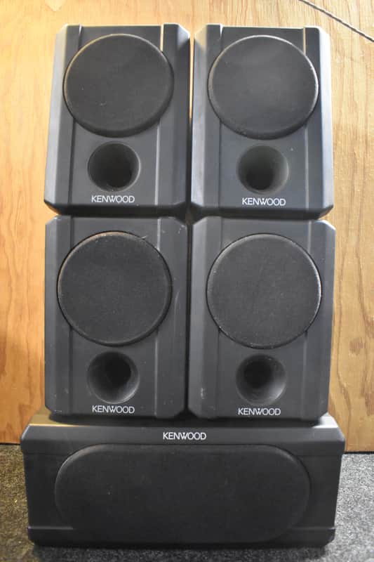 Kenwood KS-206HT Surround Sound Stereo Speakers lot of 5 Center & Front image 1