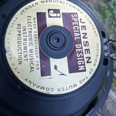 Jensen Vintage C12P 12” guitar speaker. 8 ohms. Amazing mint like new condition! 1965 - Black image 6