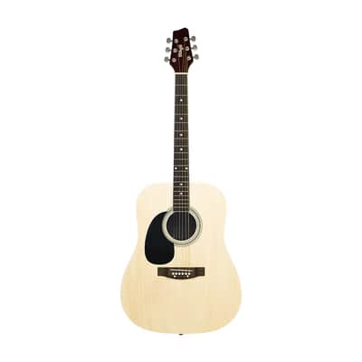 Stagg Left Handed Dreadnought Acoustic guitar - Natural - SA20D LH-N image 5