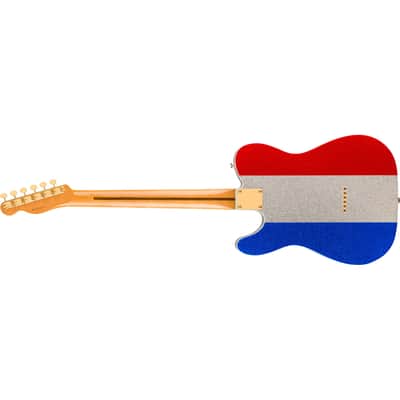 Fender Limited Edition Buck Owens Signature Telecaster - Red Silver and Blue Sparkle image 4