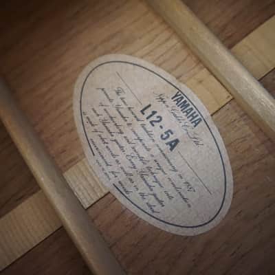 Yamaha L12-5A 12-String Acoustic Guitar MIJ w/ Original Hard Case image 9