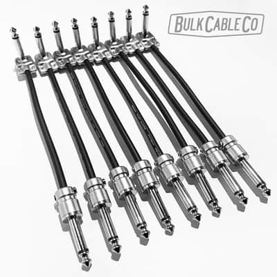 8 Pack - 10" Mogami 2319 Patch Cable - SquarePlug SP500 / SPS5 - Right Angle To Straight Connectors image 2