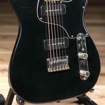 Shabat Lion Special Swamp Ash Baritone w/ Ebony Fretboard & Lollar P-90s – Black image 3