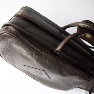 Premium Handmade Full-Grain Brown Leather Alto Sax Case image 6