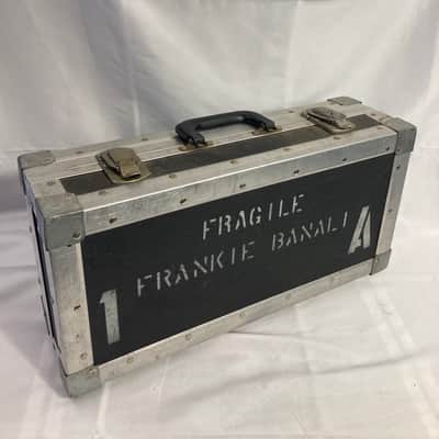 Frankie Banali's Quiet Riot, Anvil Cases 19.5"x9.5" Utility Carrying Case, Stenciled 1980's - Black image 1