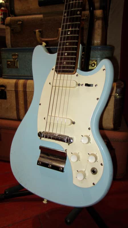 Vintage Circa 1965 Gibson Kalamazoo KG-2 Blue w/ Gig Bag image 1
