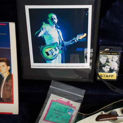 Micro-Frets  Spacetone Semi-Hollow Body Electric Guitar (1970), ser. #2207, original black tolex hard shell case. image 13