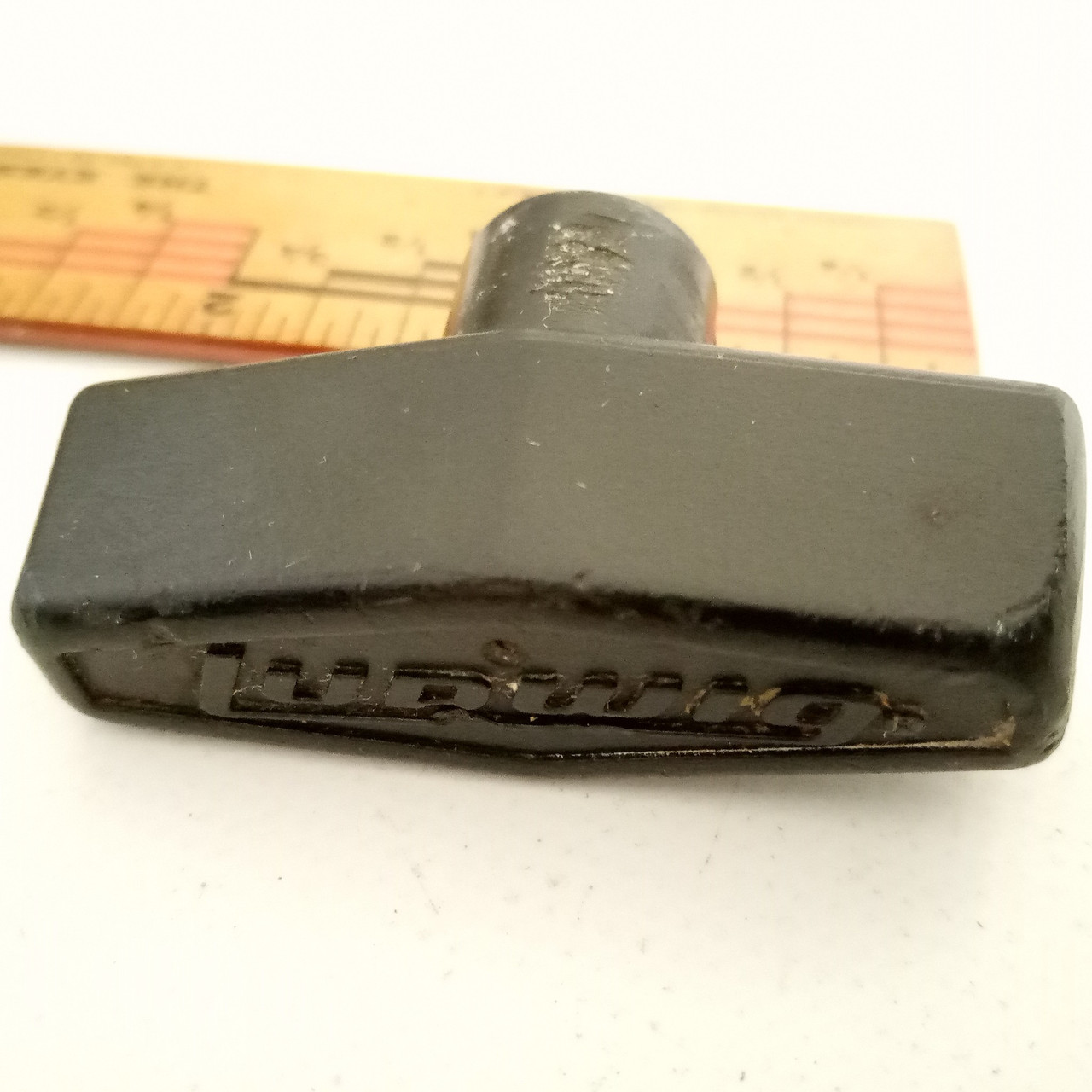 Ludwig 1/4"-20tpi Hercules Wing Nut Black Plastic-Tip T-Handle Knob Vintage 70s — main photograph