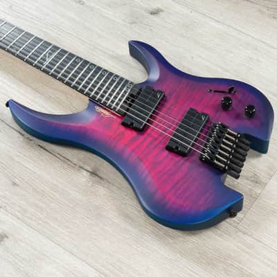 Legator G7FSS Ghost 7 Super Shred Multi-Scale 7-String Headless Guitar, Hyper Nova Blue image 2