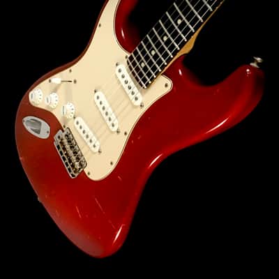 LEFTY! Vintage ST62 Fender Stratocaster Custom Relic Aged Crimson Red Nitro Lacquer New Maple Neck 7.5 Lb HSC image 18