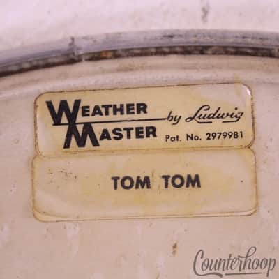 Ludwig 13"WeatherMaster Tom Sticker Drum Head Batter Vintage 60s USA image 2