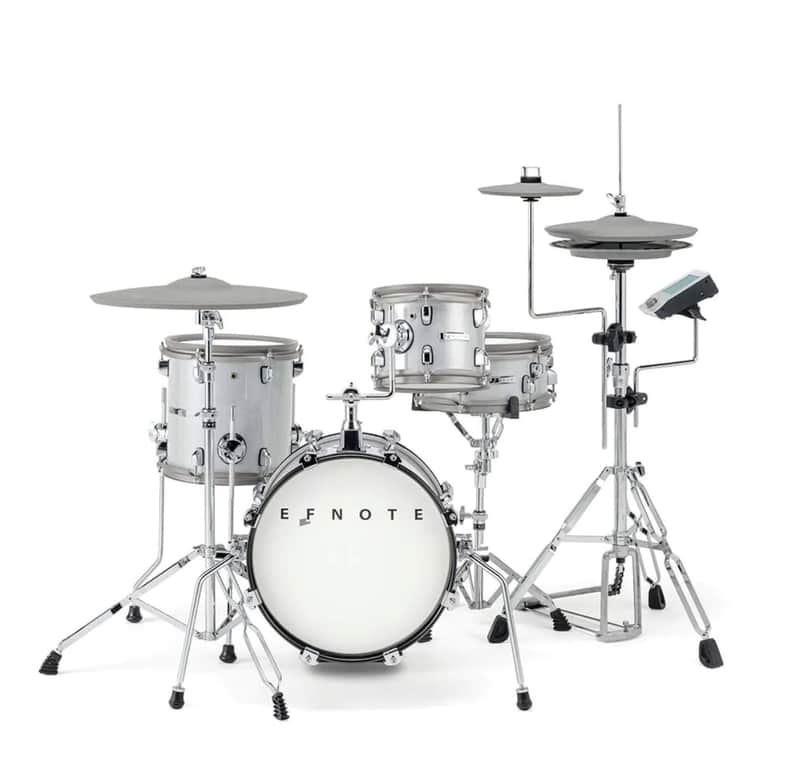 EFNOTE mini Acoustic Designed Electronic Drum Set White Sparkle Kit image 1