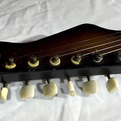 Vintage Kingston 1960's Electric Guitar - Tobacco/Sunburst two tone dual pickups image 11