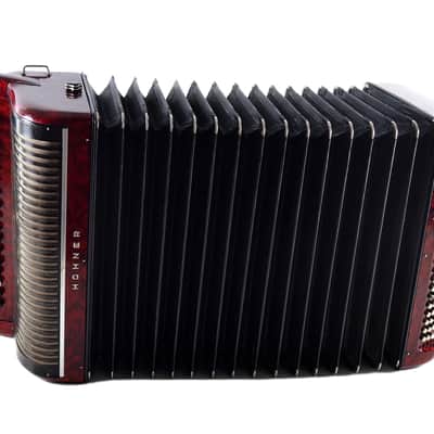 Rare Old/Vintage Top German Made Chromatic C System Button Accordion Hohner Artiste V - 120 bass + Brand New Petrof Straps - Golden Era image 16