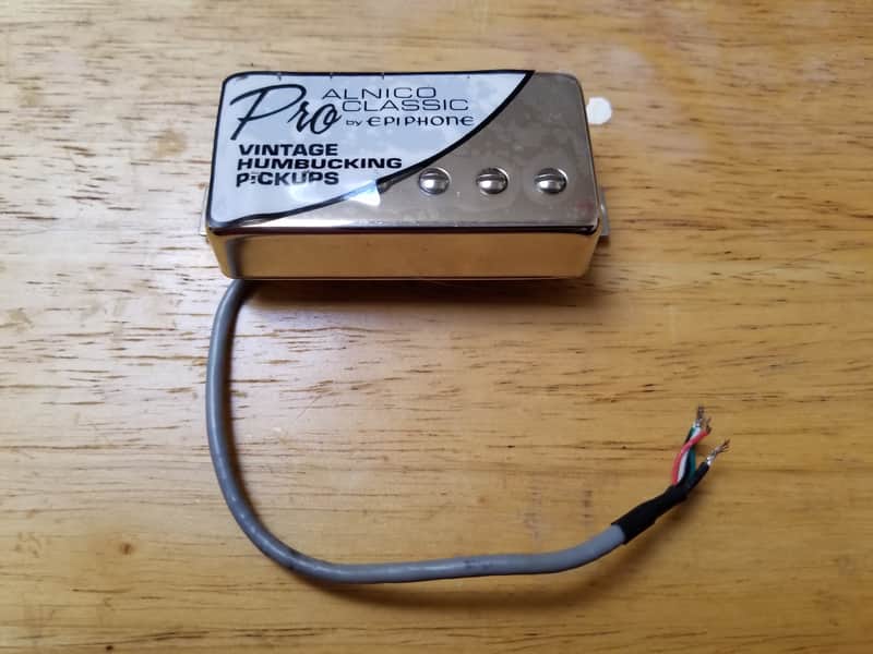 Epiphone Alnico Classic PRO P.A.F. Bridge Humbucker Alnico V Nickel Silver Covers 4 Conductor Lead image 1