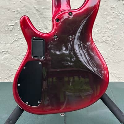 DR Heartfield 5 string bass guitar - Black red burst image 2