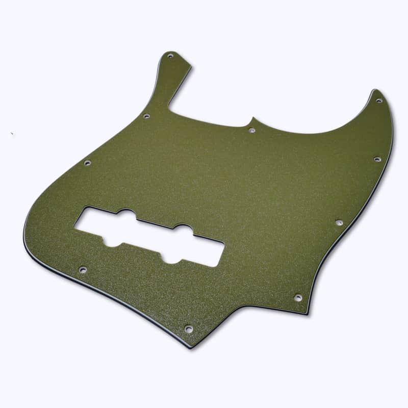 Custom 4-String Jazz Bass Pickguard (10-Hole) - Artisan Series - Textured Olive Drab Green image 1