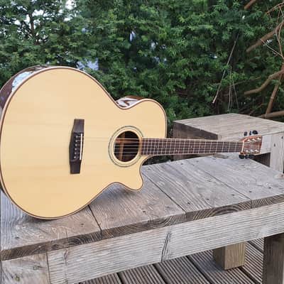Cort AS-S5 NAT, Vollmassive Mini Jumbo Westerngitarre mit Fishman Preamp image 1