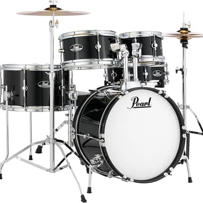Pearl Roadshow Jr. 5-Piece Drum Set with Hardware and Cymbals - Jet Black (RSJ465C/C31) image 8