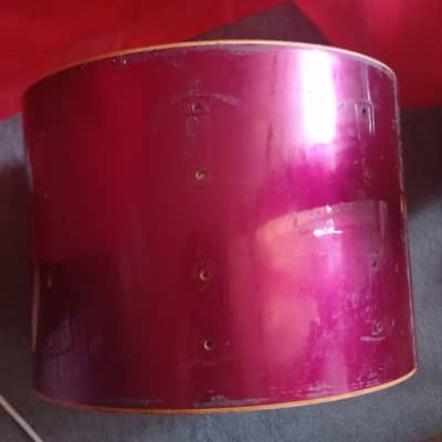 Vintage 1970s/1980s Sonor Phonic 14x10" Tom Shell - 9-Ply German Beech - Red ? image 6